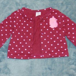 Carter's heart pattern half shirt/jacket